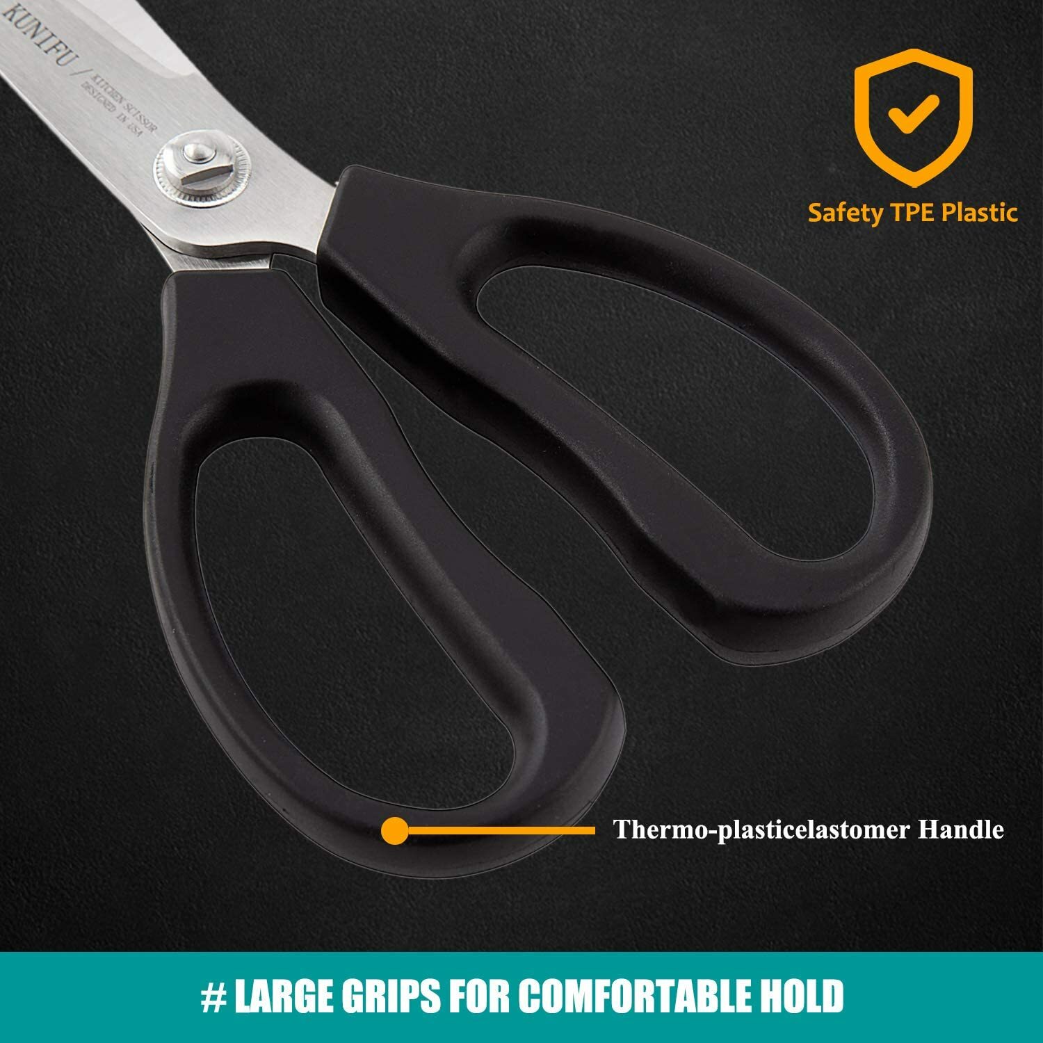 KUNIFU Professional Multi Purpose Kitchen Shears Come Apart Heavy duty Stainless gallery