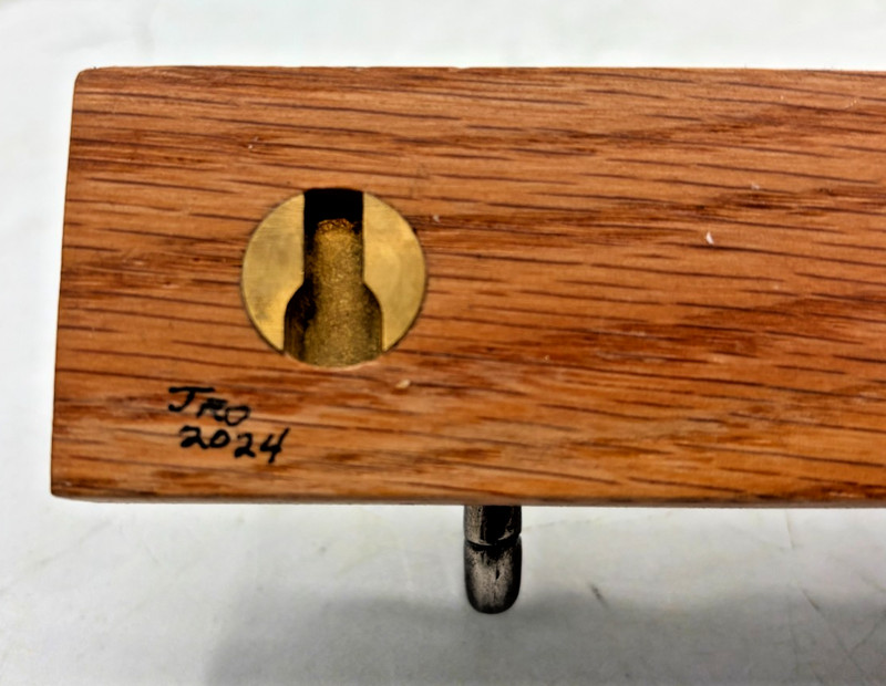 Artisan Signed Oak Dragonfly 3 Hook Key Rack Handmade 2024 Bradenton FL Bonefish gallery