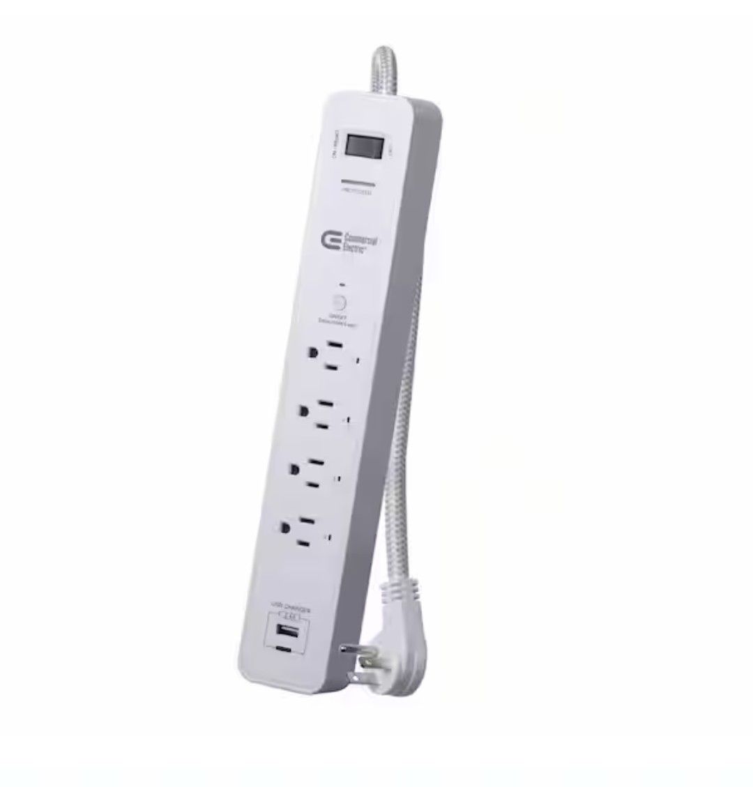 3 ft. 4-Outlet White Surge Protector Smart with USB Powered by Hubspace gallery