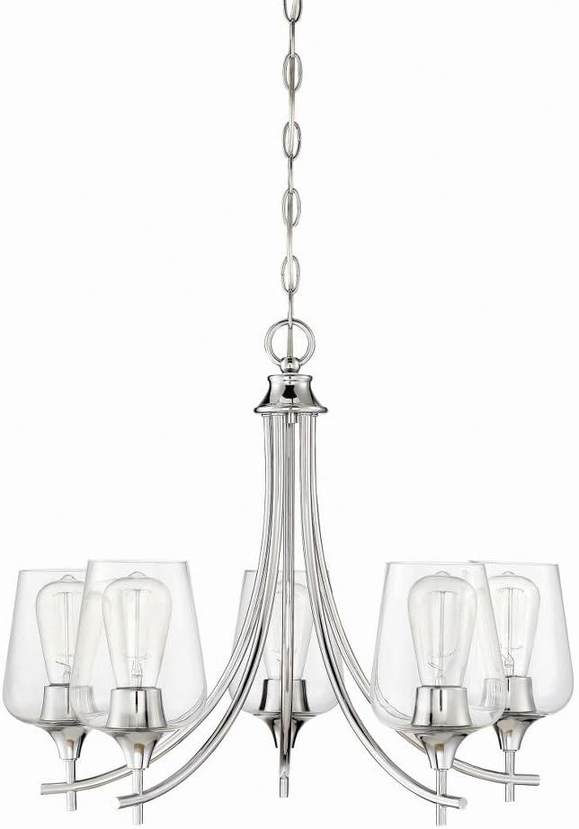 5 Light Chandelier Transitional Style Contemporary Bohemian #R070 gallery