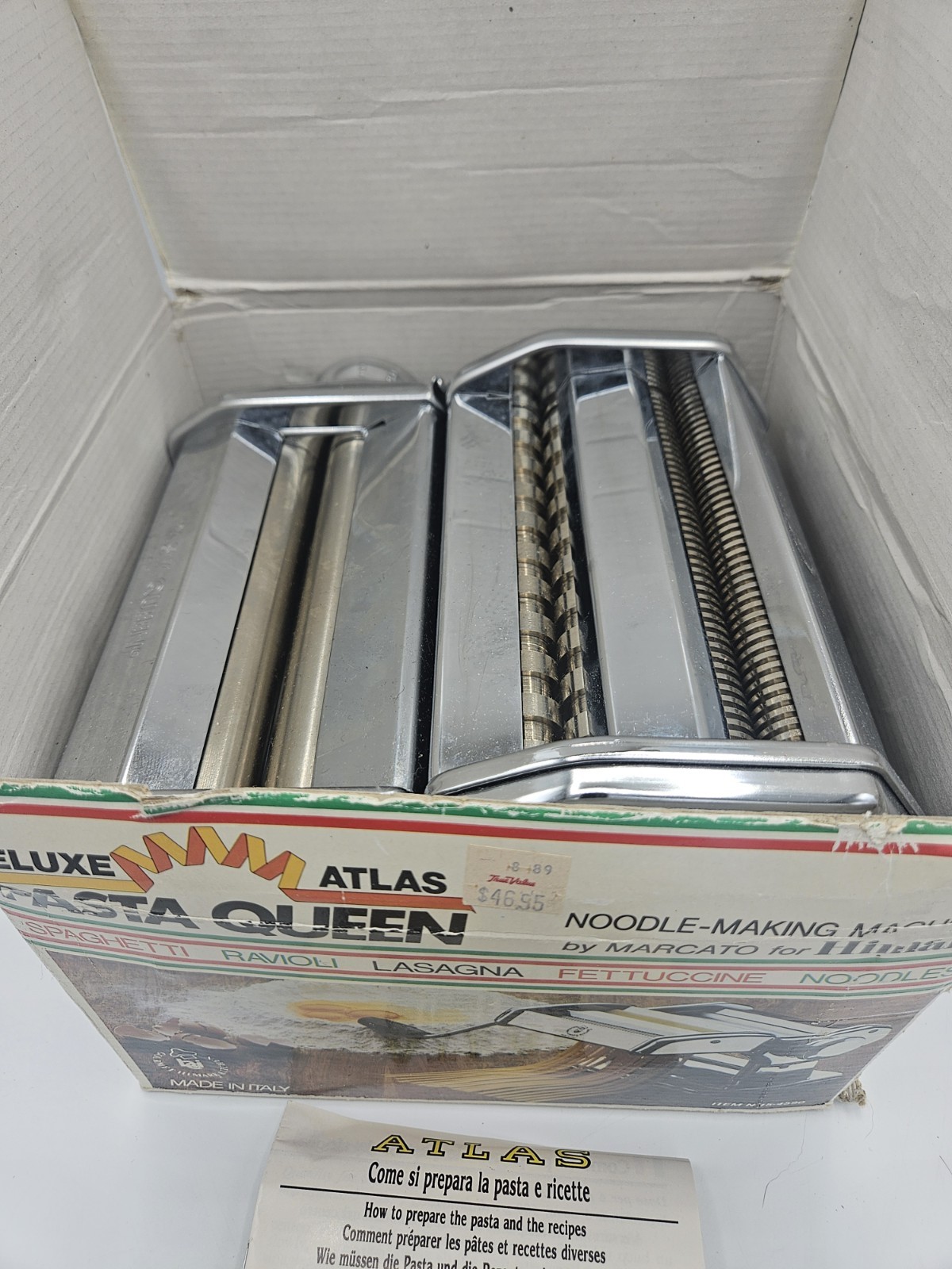 Deluxe Atlas Pasta Queen Noodle Making Machine Marcato Himark Manual ITALY gallery