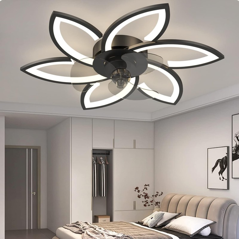 30.7" Ceiling Fan with LED Light Dimmable Remote Control and APP Compatible gallery