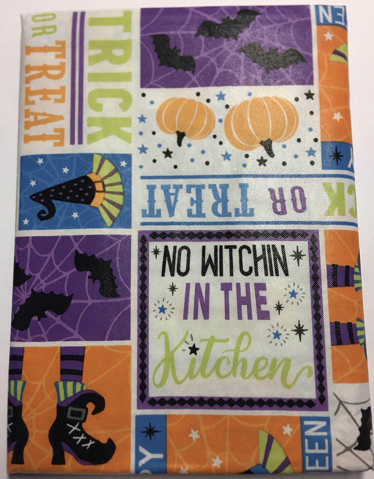 Halloween Vinyl Tablecloth Witch Theme No Witchin’ In The Kitchen 52x70 New gallery