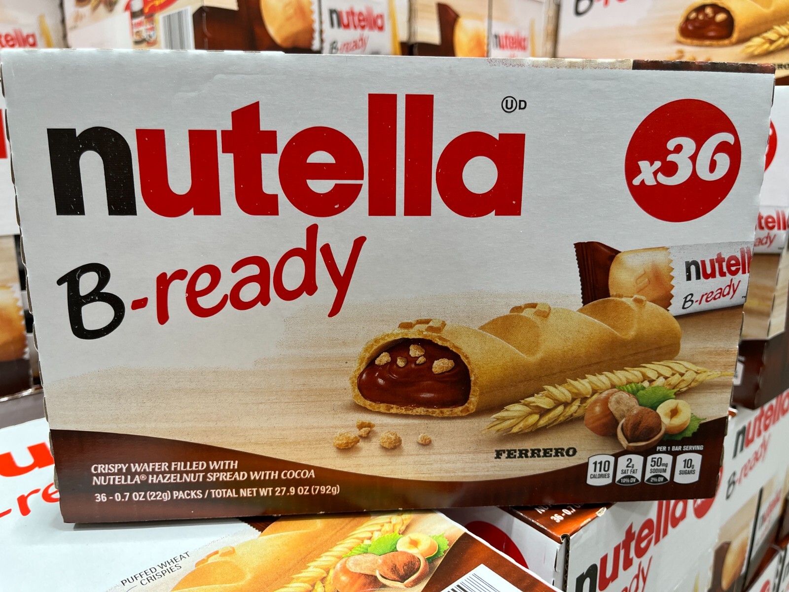 Nutella B-Ready Crispy Wafer Filled With Nutella Hazelnut Spread 36 counts gallery