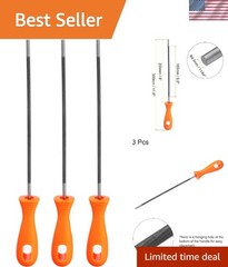 Ultimate Chainsaw Maintenance Kit – 3 Chrome Steel Files 11/64″ for Precision