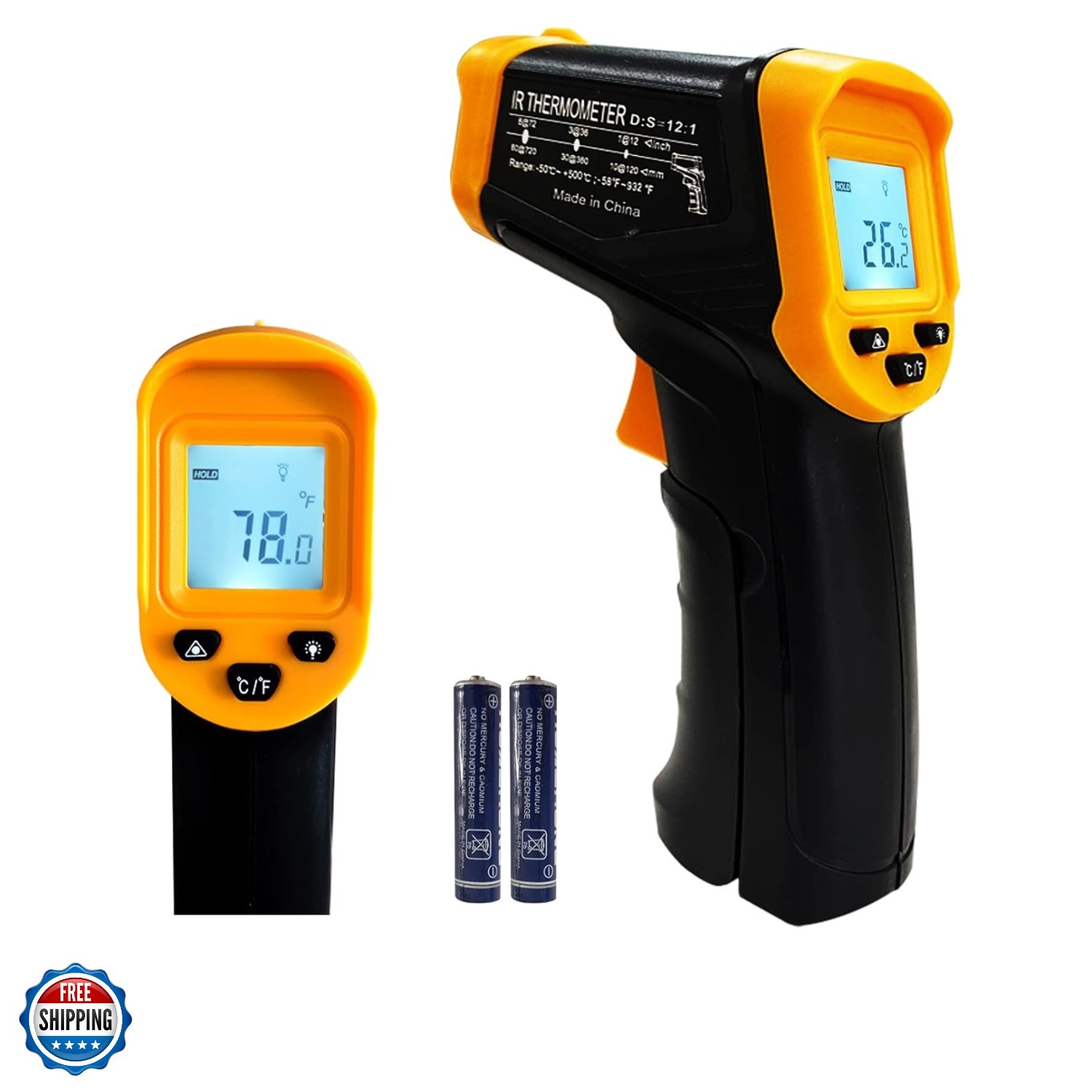 Digital Infrared Thermometer gun for cooking,BBQ,Pizza oven,Ir Thermometer wi... gallery