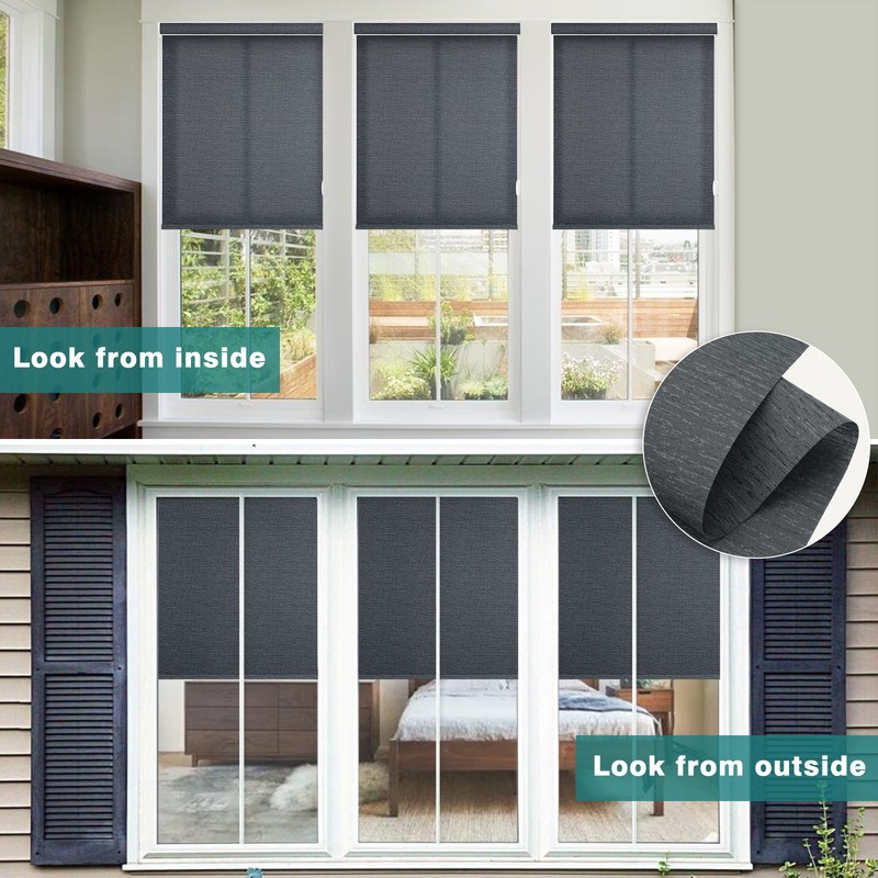 Changshade CUSTOM Corded Light Filtering Waterproof Window Blinds Roller Shades gallery