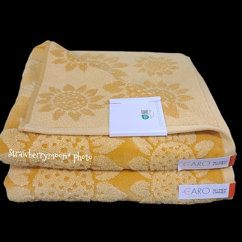 6pc Summer Fall SUNFLOWER BATH HAND TIP TOWEL SET Caro Home NEW gallery