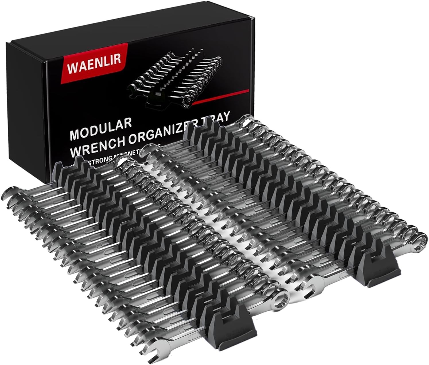 Magnetic Wrench Organizer Set 48 Pieces Tool Drawer Storage Rack with Metric and gallery