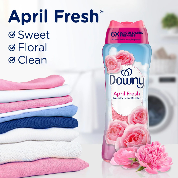 Downy In-Wash Scent Booster Laundry Beads, April Fresh Scent, 24 oz gallery