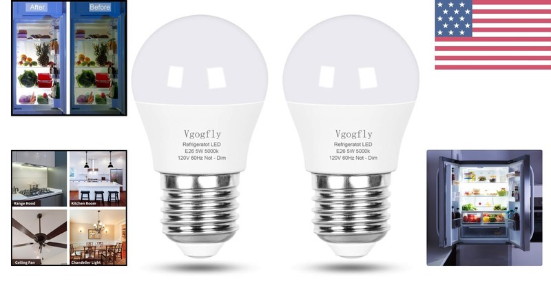 2-Pack Waterproof LED Refrigerator Light Bulbs 5W - Energy Saving E26 A15 Design gallery