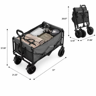 Alvantor Wagons Carts Foldable, 102L 330LBS Capacity Heavy Duty Collapsible Cart gallery