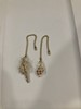 Beautiful Ceiling Fan Pull Chain Set - 2 Piece Sea Shell Gold Trim Gold Chain gallery