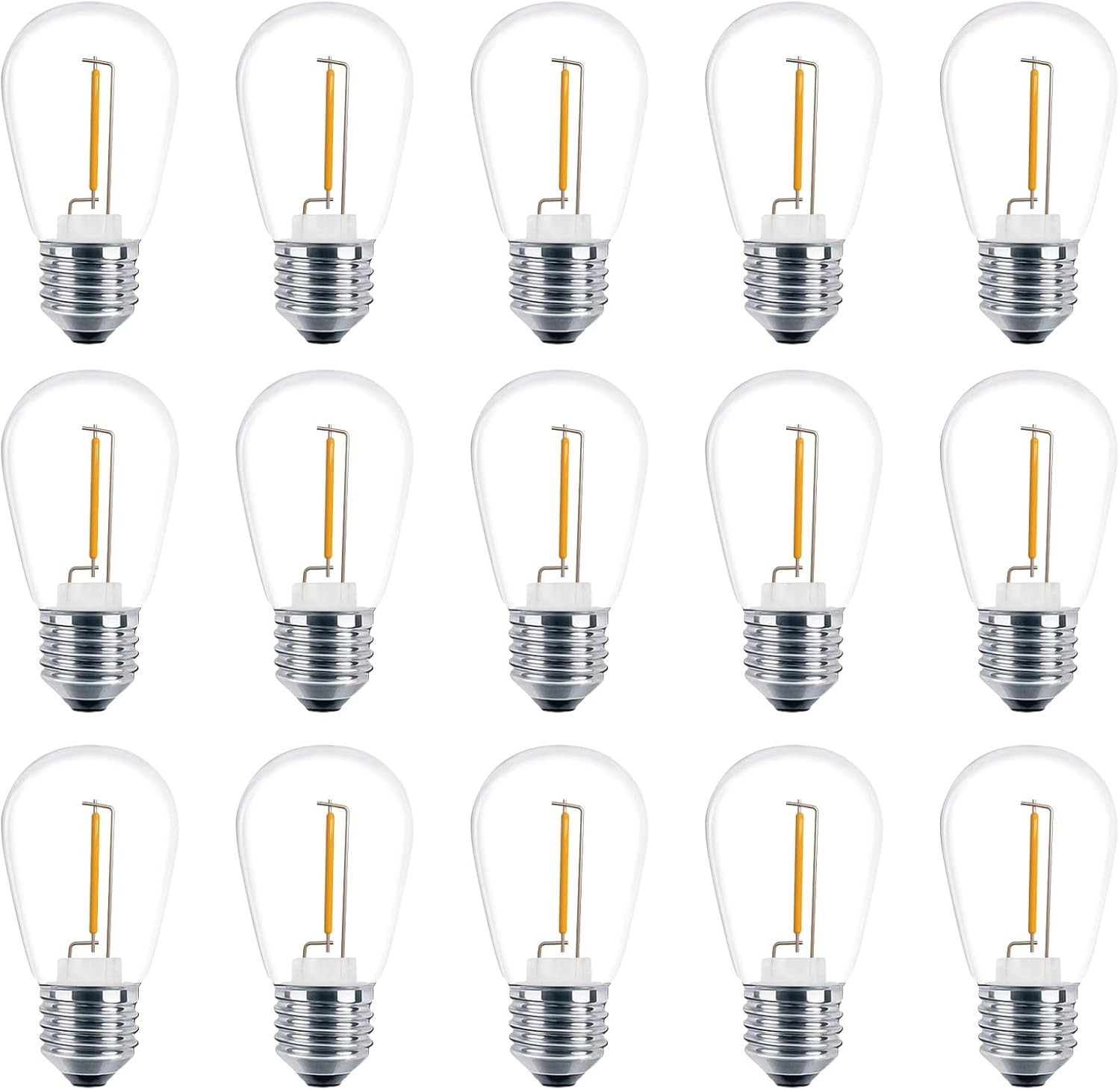 24 Pack LED S14 Replacement Light Bulbs, Shatterproof Outdoor 1 Watt to Replace gallery