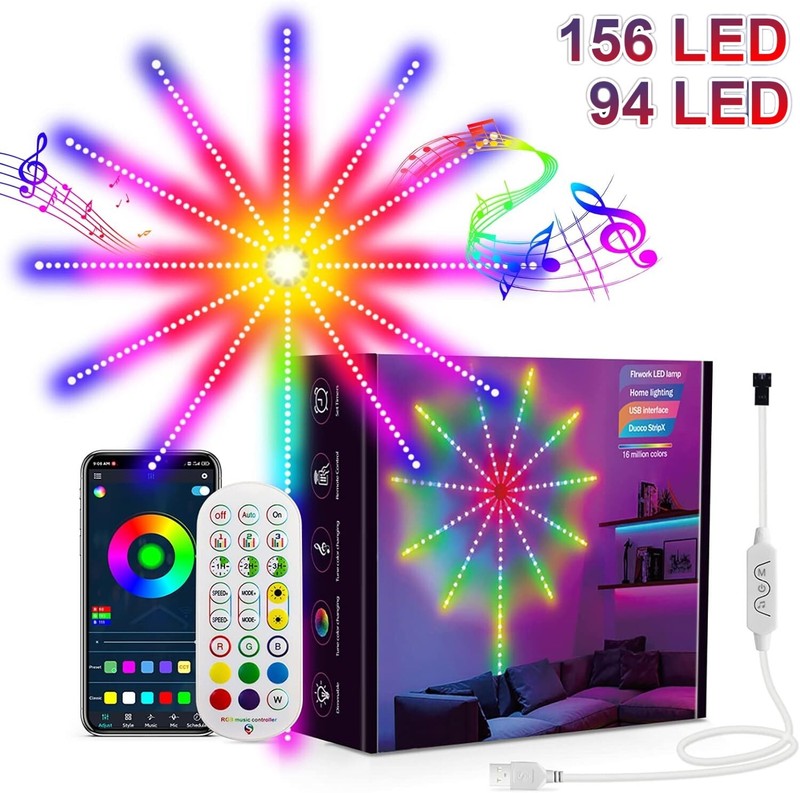 Smart Firework LED Strip Light USB Dream Color RGB Music Sync APP Remote Control gallery