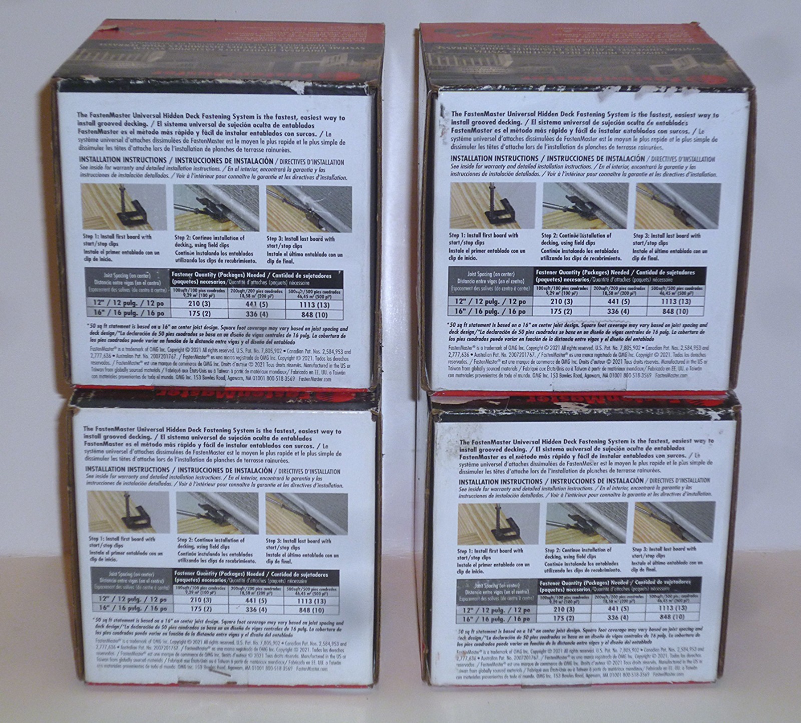 FastenMaster Universal Hidden Deck Fastening System 50 sq ft per box (Lot of 4) gallery