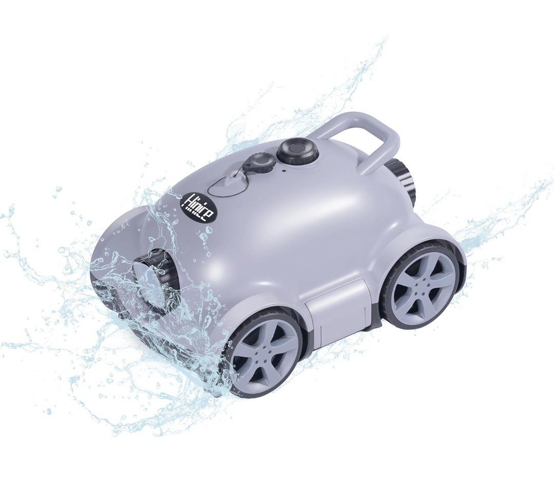 Hinice Cordless Robotic Pool Cleaner, Automatic Pool Vacuum Robot (Grey) 2152 sq gallery