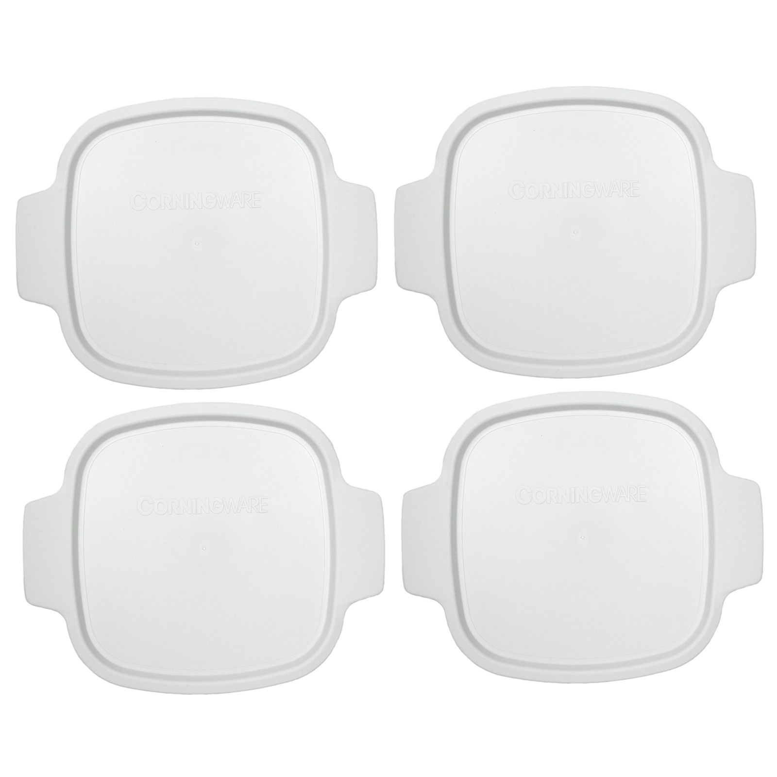 Corningware A-1-PC 1.5qt White Plastic Replacement Lid 4PK for Casserole Dish gallery