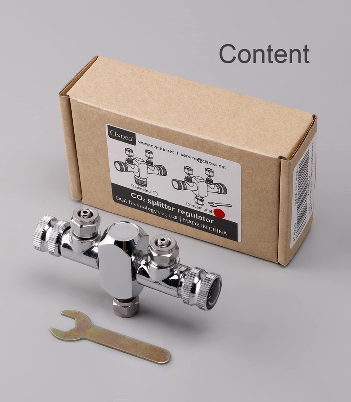Clscea Aquarium Conventional CO2 Splitter Regulator Valve 2 Way gallery