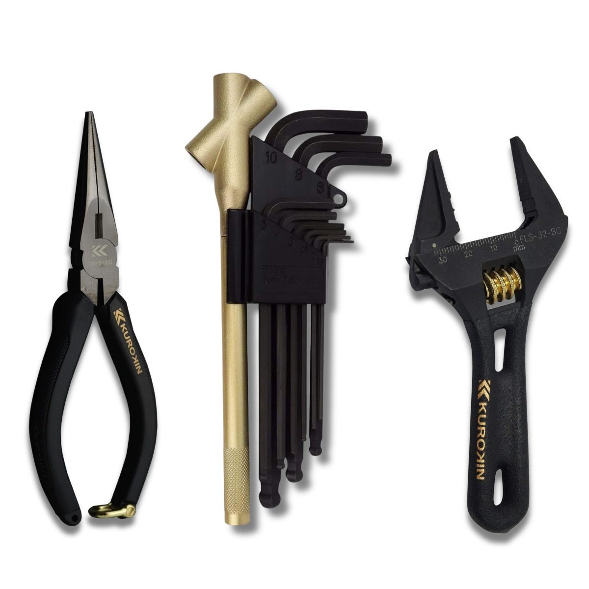 Fujiya KUROKIN Precision Maintenance 3pcs Set Made in Japan Black Gold Limited gallery
