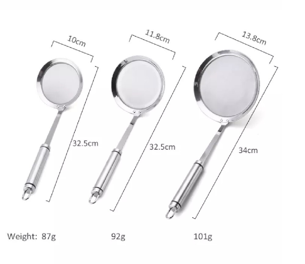 Fine Mesh Skimmer Spoon 304 Stainless Steel Hot Pot Fat Strainer for Oil Filter gallery