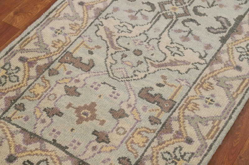 Authentic Hand-Knotted Oushak Indian 10' Runner Rug Carpet 3x10 ft. gallery