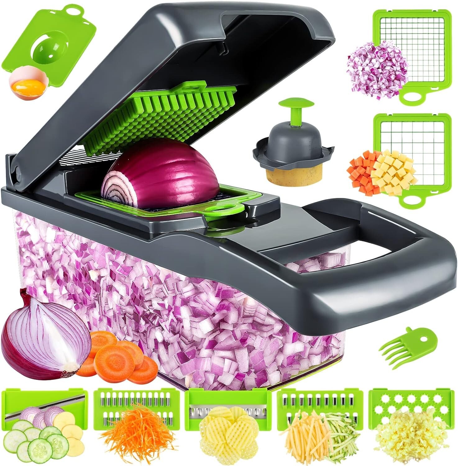 13-In-1 Professional Vegetable Chopper Cutter Food Onion Veggie Dicer Slicer gallery