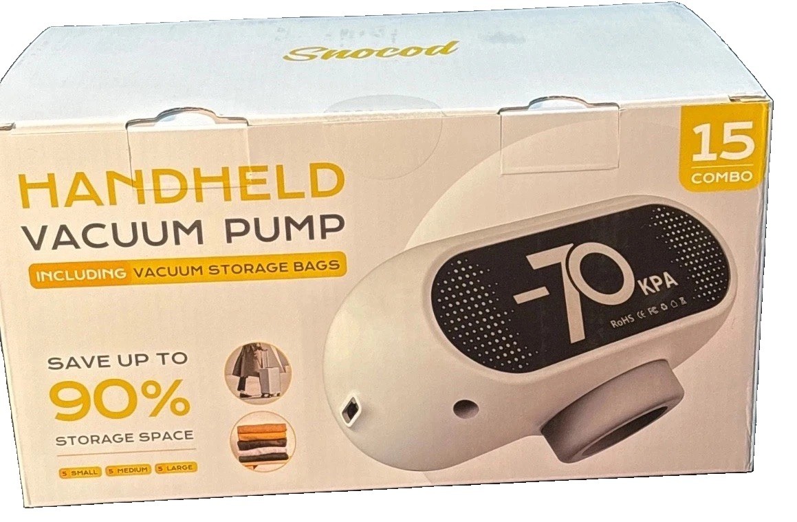 Hand Held Vacuum Pump/ Bags / Must Have / Vacation / Everyday Use : Brand New gallery