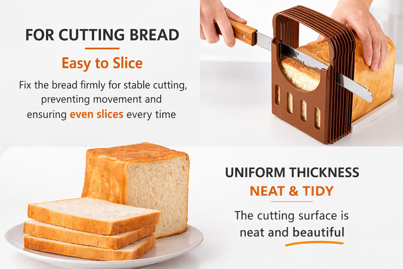 Foldable Compact Bread Slicing Guide - Bake Slicer Cutter for Homemade Bread gallery