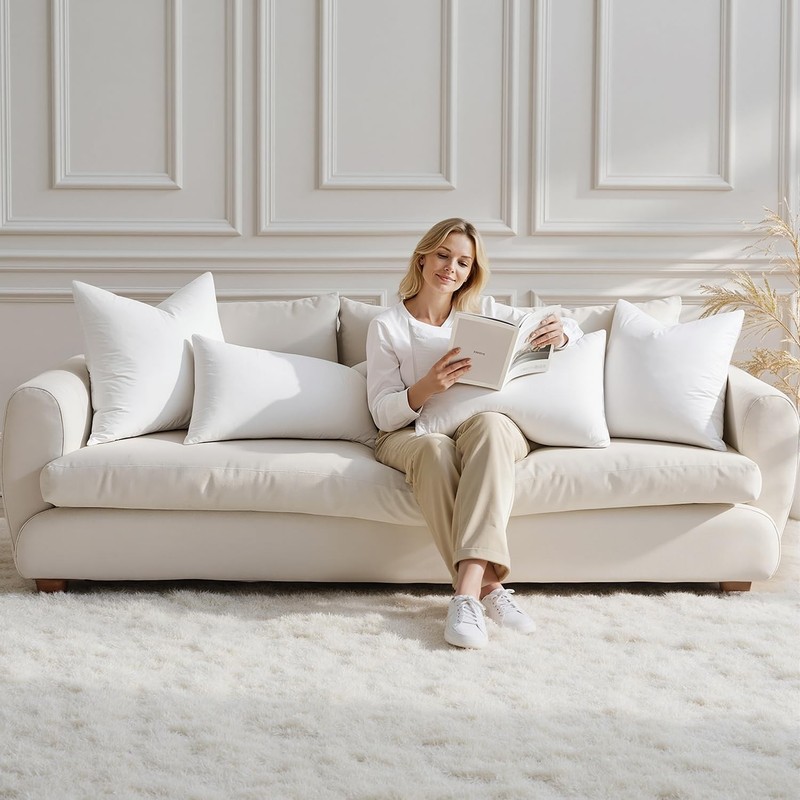 14x36 Inch Down Feather Pillow Insert,Fluffy and Comfy Throw Pillow with Cott... gallery