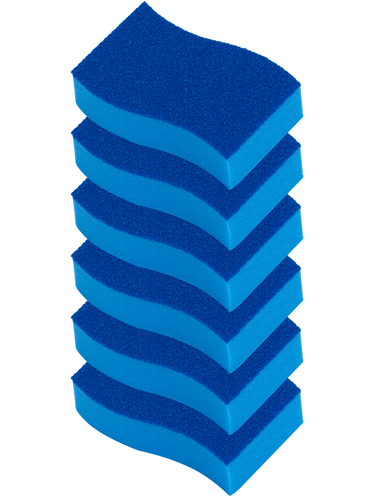 ELITRA Antimicrobial Non-Scratch Scrubber Cleaning Sponge, Pack of 6 - Blue gallery
