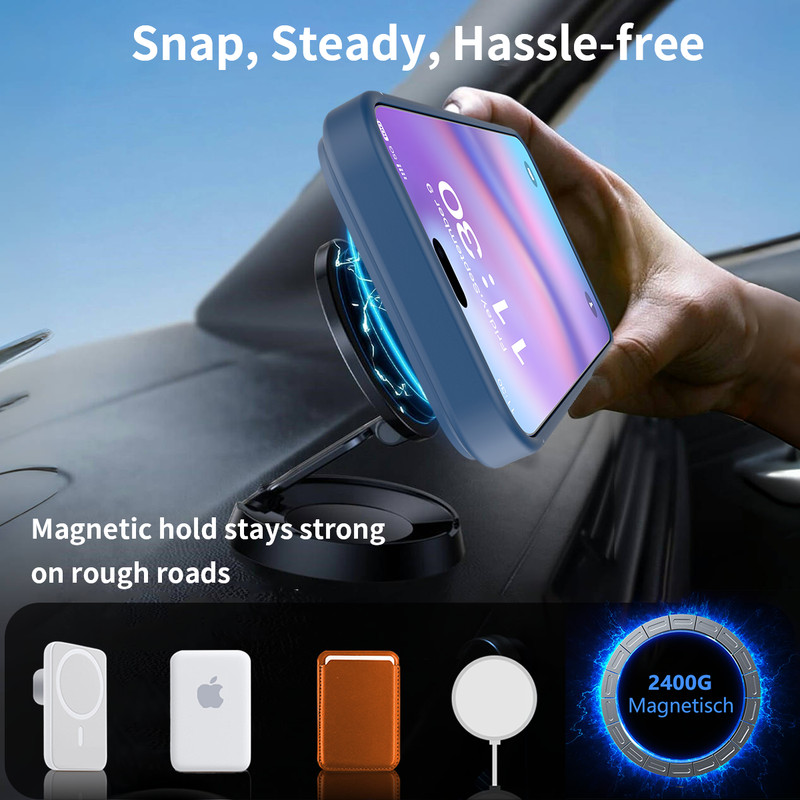 For iPhone 17 16 Pro Max 15 14 13 12 MagSafe Magnetic Shockproof Kickstand Case gallery