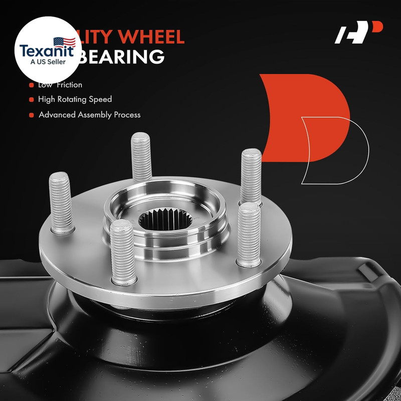Front Left Steering Knuckle & Wheel Bearing Hub Assembly Compatible with Mitsubi gallery