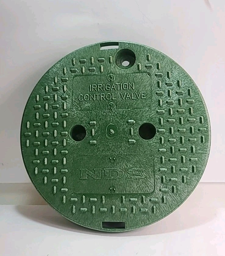 10” Round Standard Series Valve Box Cover, Green, NDS Cntrl Irrig Lid gallery