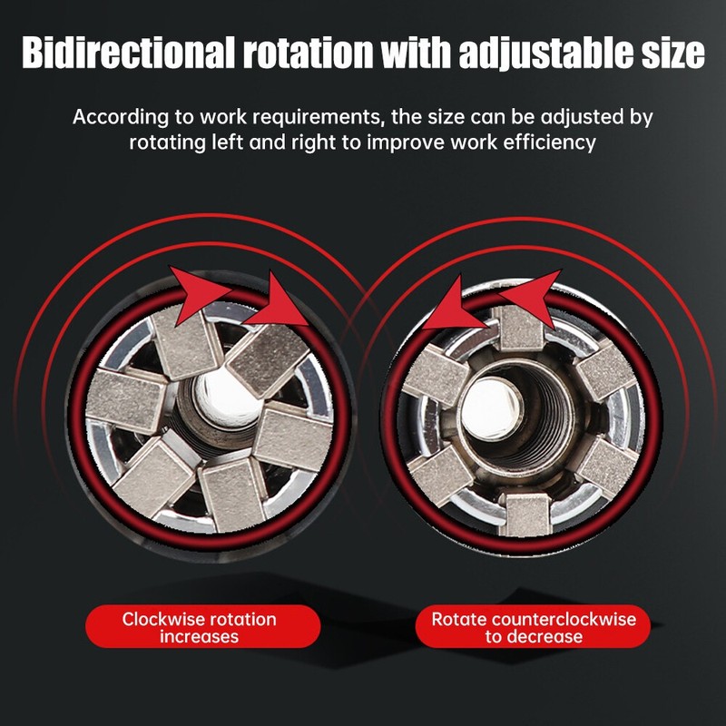 Upgraded Adjustable Universal Socket Wrench Durable Multi-Function Manual Tool gallery