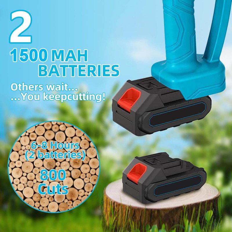 2-IN-1 Brushless Pole Pruning Shear 15ft Reach 1.2" Cutting Diameter W/2 Battery gallery