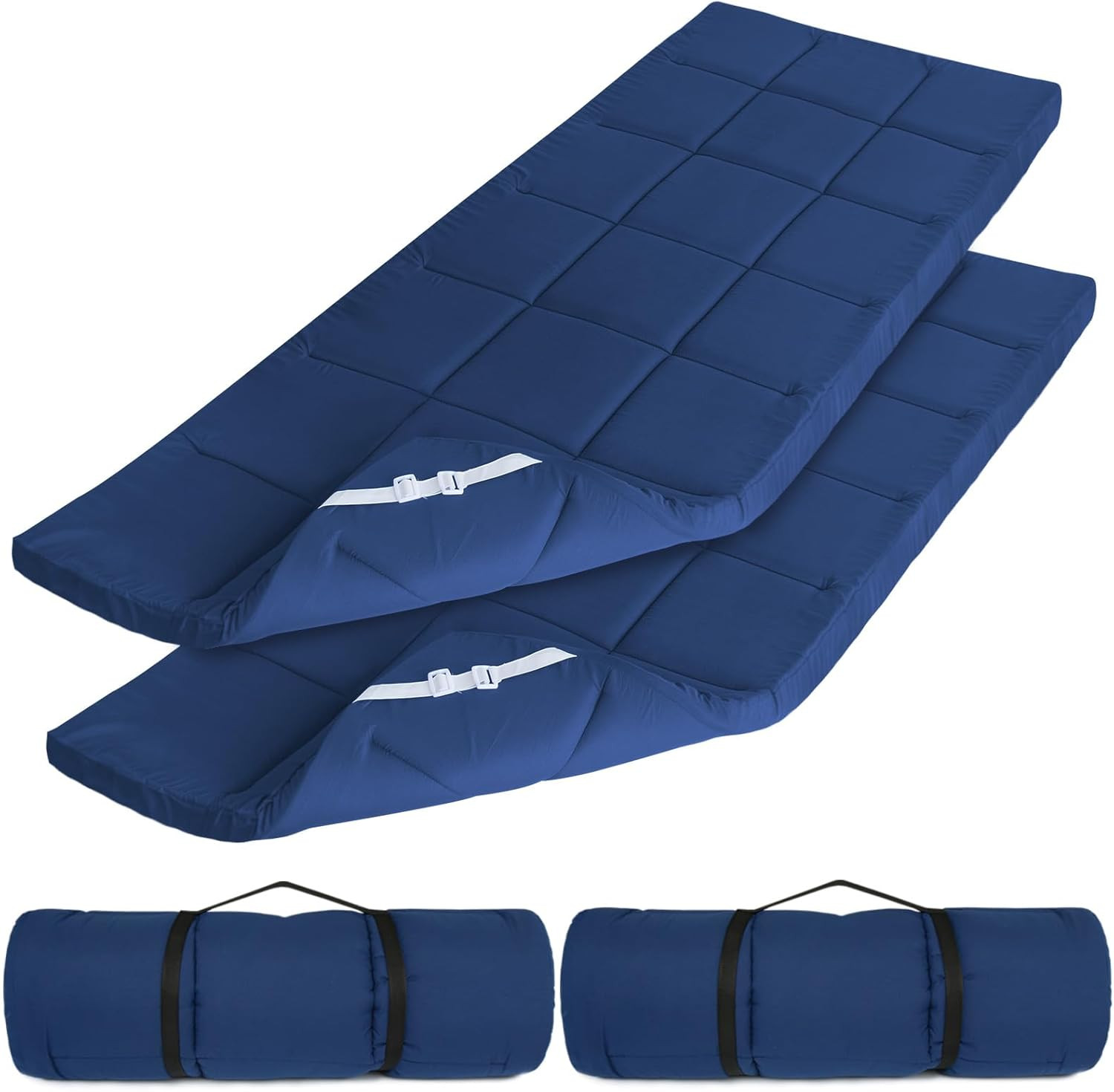Cot Mattress Topper (Improved Thickness), Foam Quilted Pads for Camping, Soft Co gallery