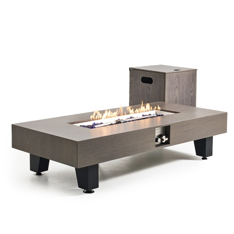 54" Rectangular Propane Fire Pit Table 50K BTU Low-Profile Modern Patio Heater gallery