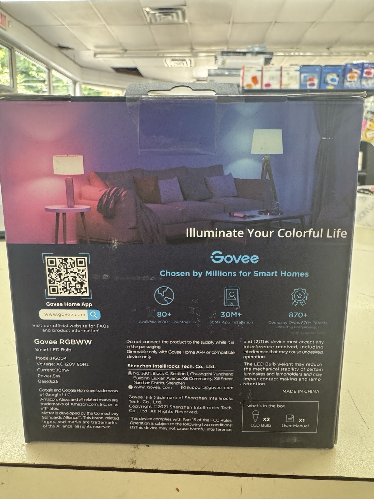 Govee RGBWW Smart LED Bulb 2 Pack Wi-Fi Dimmable Alexa Google 800 lumens H6004 gallery