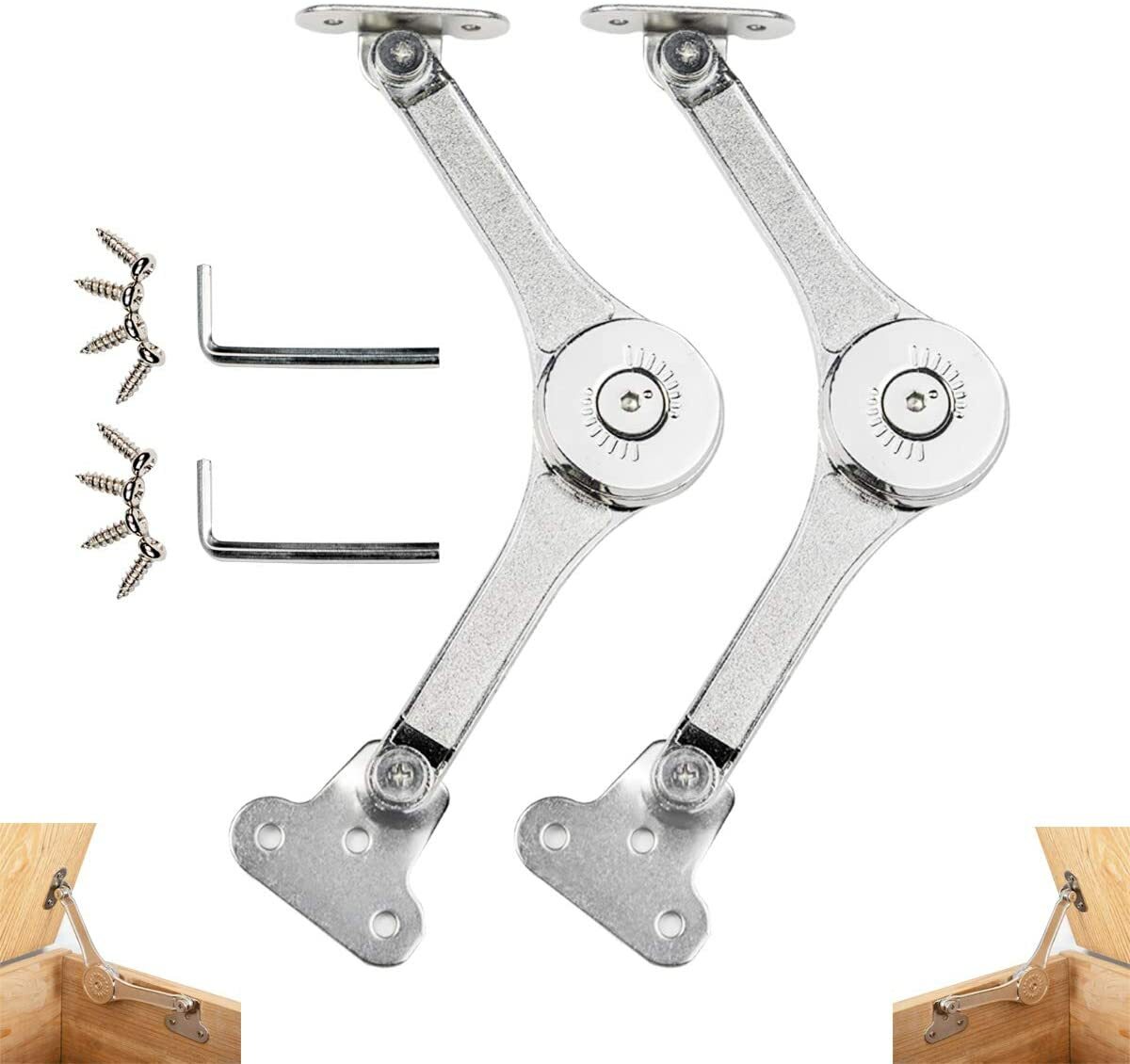 2Pcs Lid Support Hinge Random Angle Lid Stays Toy Box Hinges Soft Close gallery