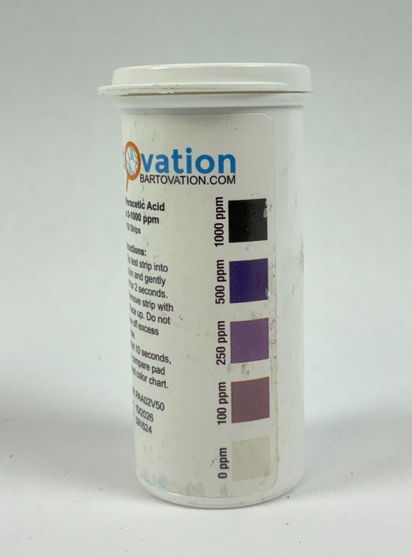 Bartovation Chlorine & Peracetic Test Strips 0-1000 ppm Set of 2 gallery