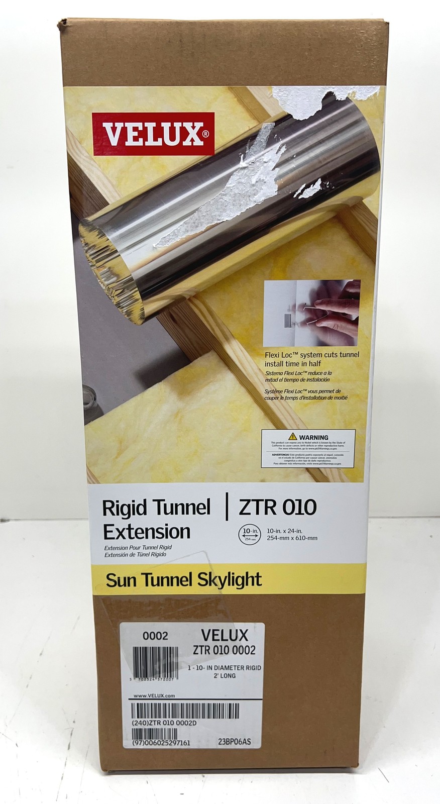 Velux 2FT Rigid Extension Tube for TGR010/THR010/TMR010/TSR010 Sun Tunnel gallery