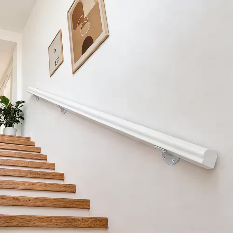 4FT Pine Solid Wood Handrail for Cable Railing System Wall Mounted Non-Slip Stai gallery