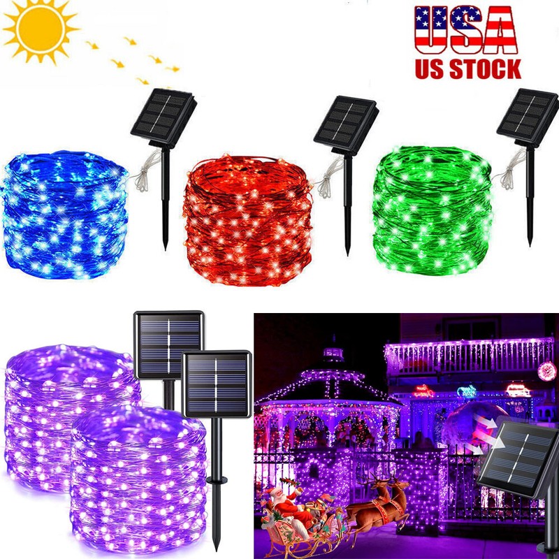 Outdoor Solar String Lights Christmas Fairy Garden Decorations Lamp 100-300LED gallery
