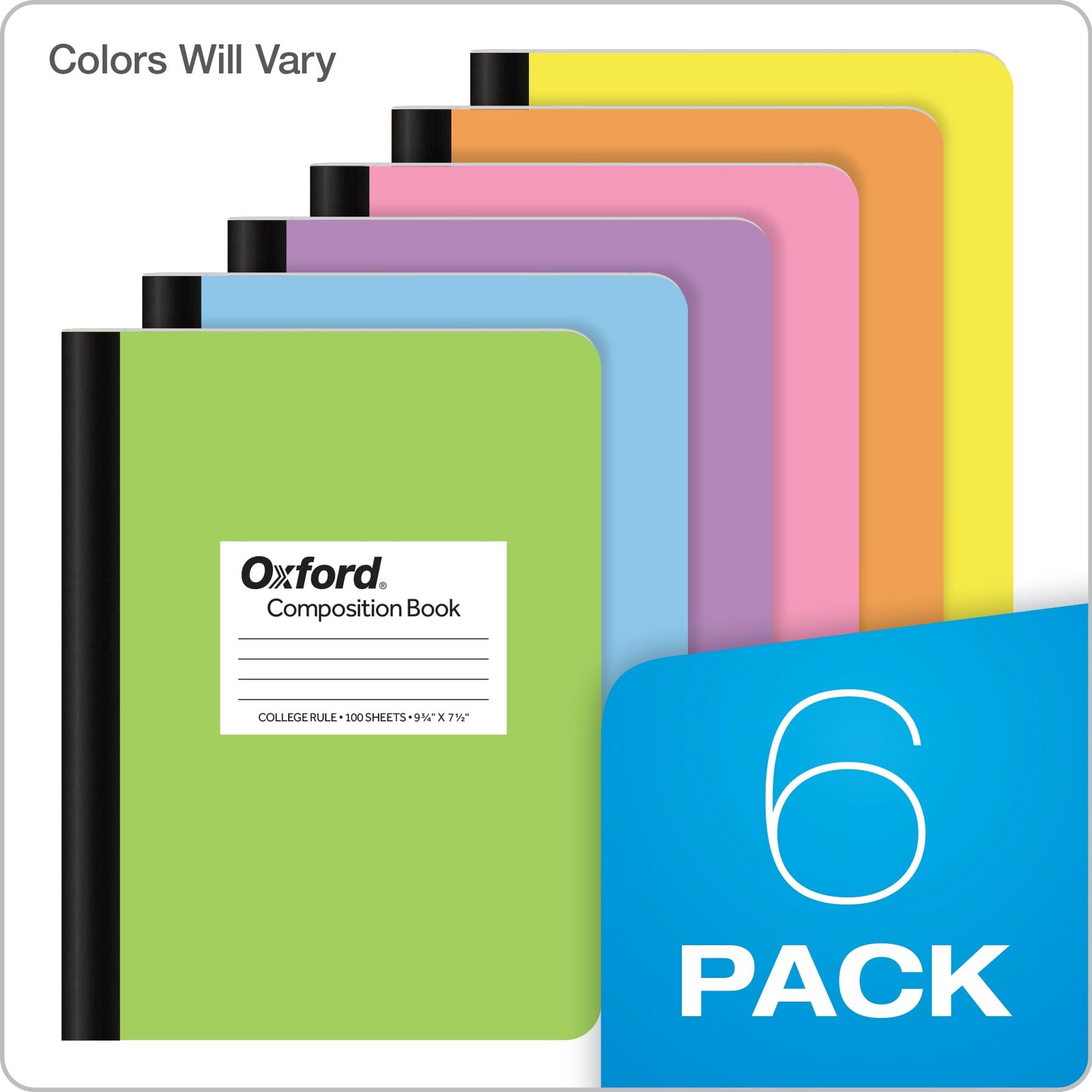 College Ruled Composition Notebooks 6 Pack Pastel Covers 100 Sheets gallery