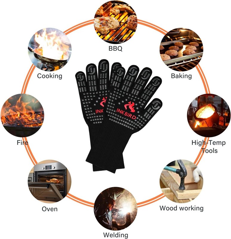 INKBIRD BBQ Temperature Controller WiFi Bluetooth Automatic Smoker Fan Oven Mitt gallery