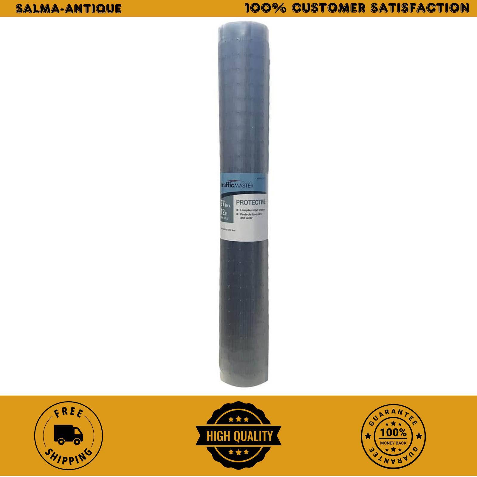 27 in. x 12 ft. Classic Rib Low Pile Clear Floor Protection - Reliable Shield gallery