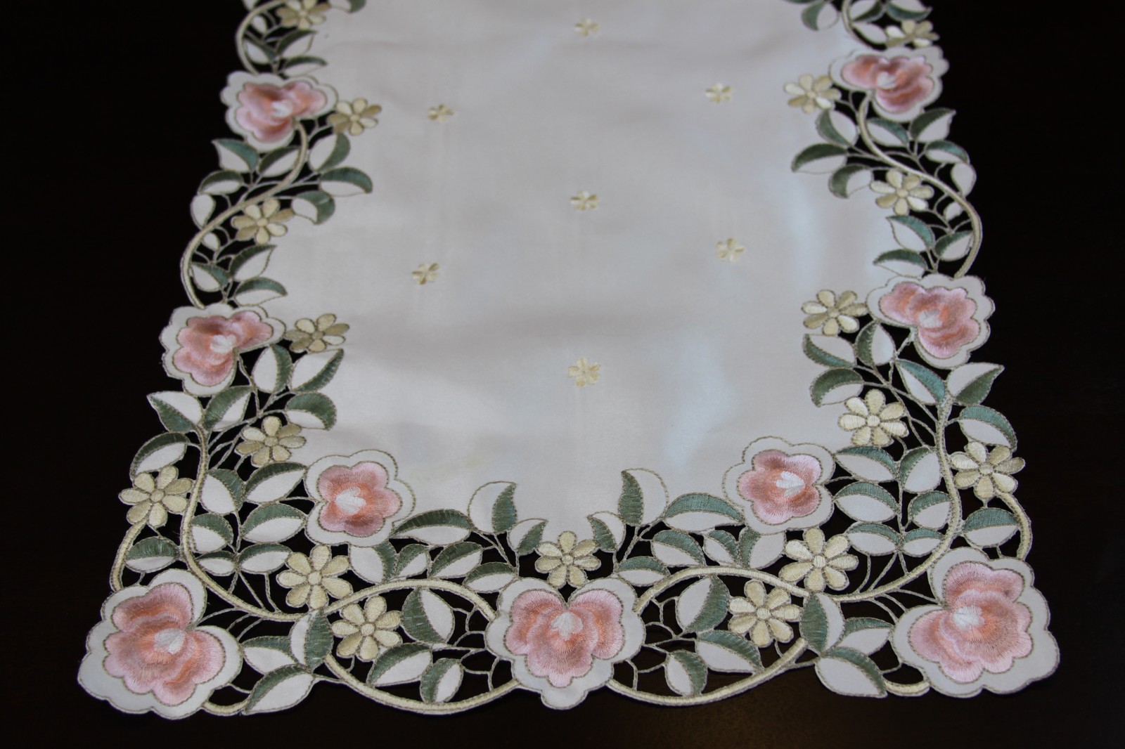 Embroidered Cutwork Lace Embroidery Placemat Table Runner Wedding Party Events gallery