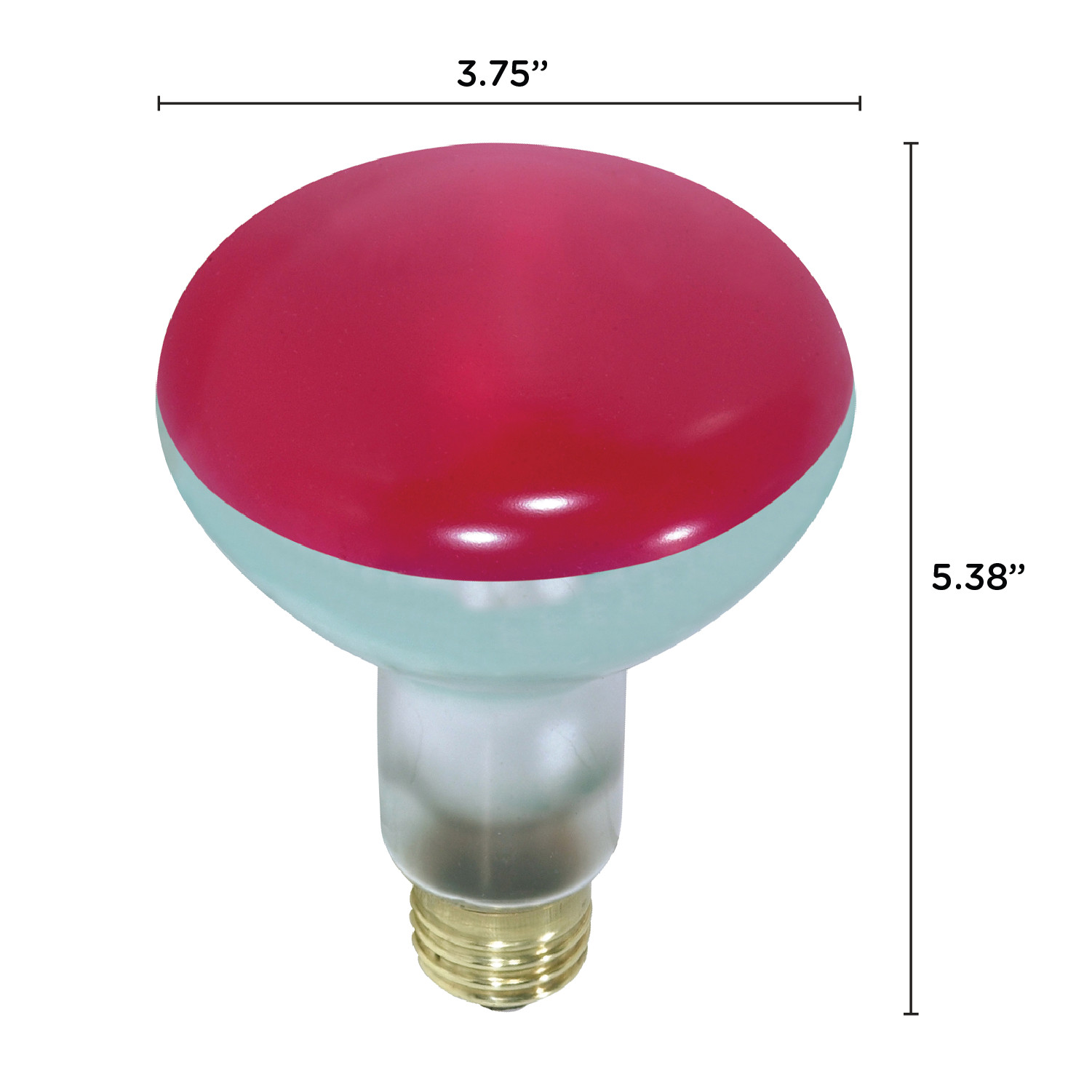 Satco S3240 RED Reflector Bulb 75W Watt BR30 Medium E26 Base Dimmable 120V gallery