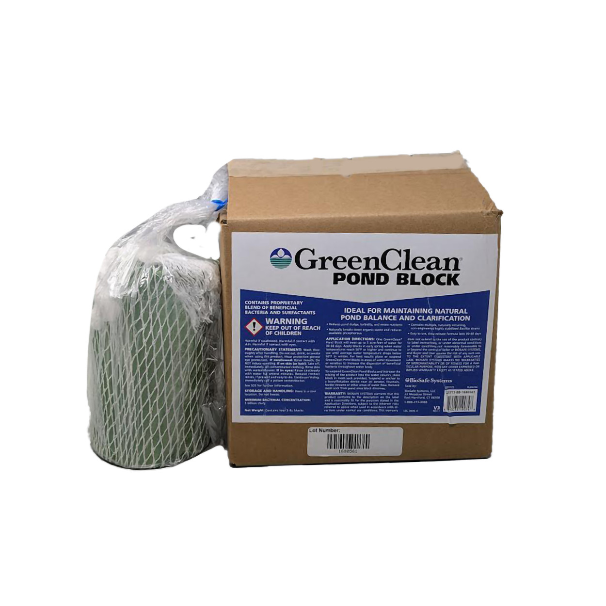 GreenClean Pond Block Water Treatment for Ponds 4x5lb Blocks by BioSafe gallery
